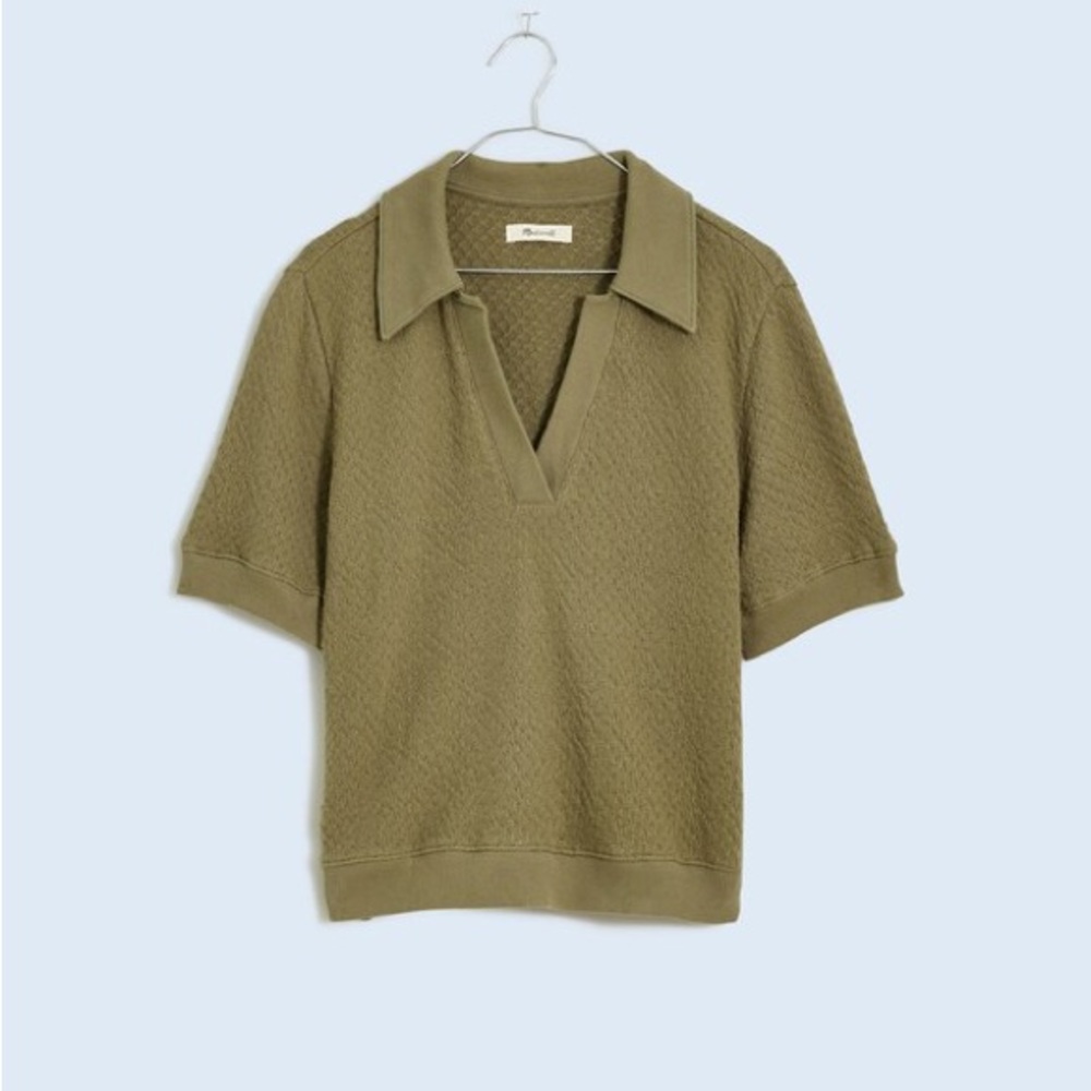 Madewell Collared Pointelle Sweater Tee / Distant Surplus